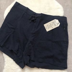 Navy cotton shorts
